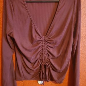 Burgundy Top Size: XL
